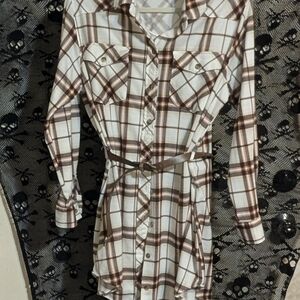 Passport Tan and Brown Plaid Fabric